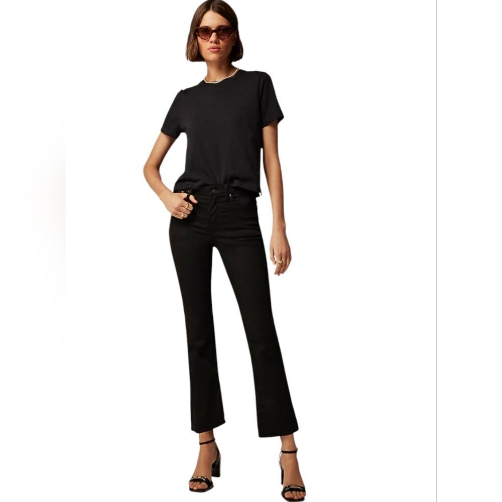 NWT J. Crew Kick Out Mid Rise Jeans Super Stretch Black Size 31P